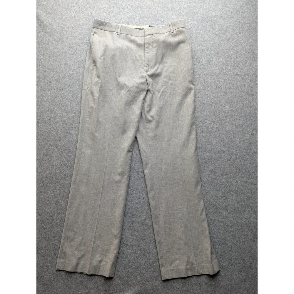 Banana Republic Grey Dress Pants Trousers Men's 36x34 Flat Front Classic...